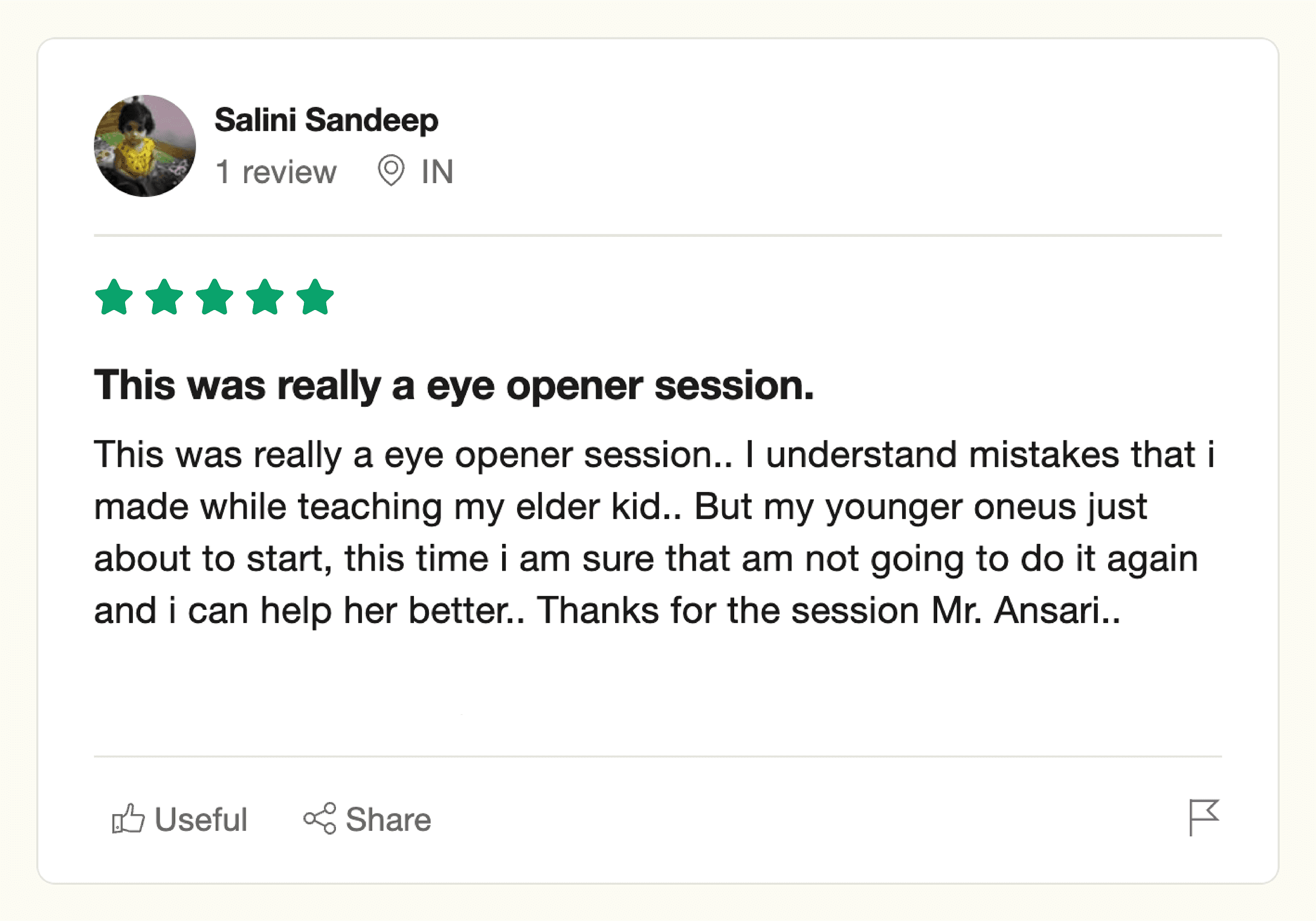 Parent Testimonial 2